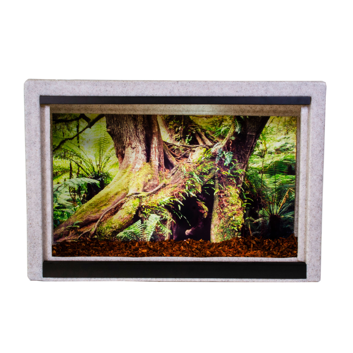 Vision Cage Model 215 - Classic Gray - Mossy Roots Background