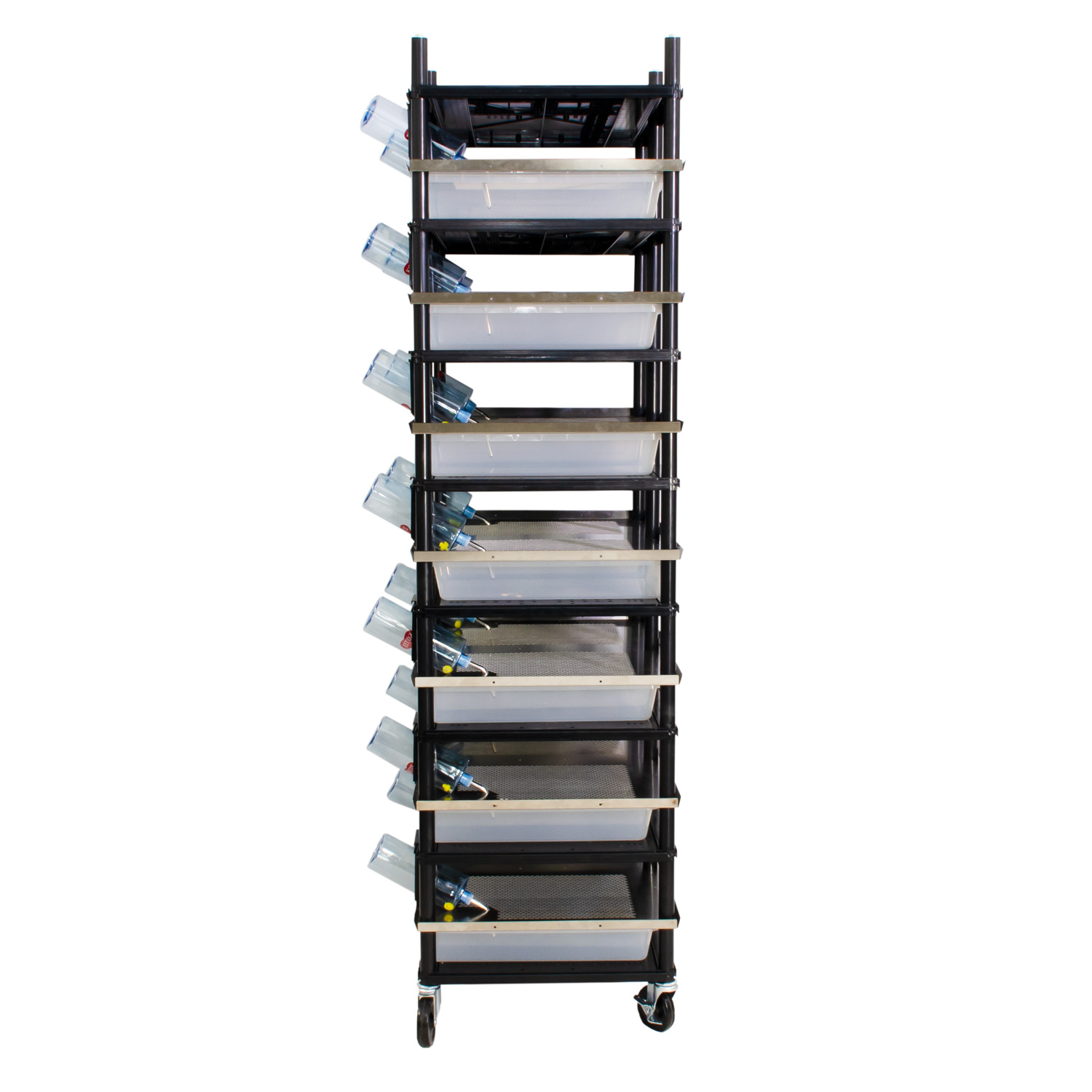 Vision Products 7 level rodent breeding rack for V-35S tubs - side