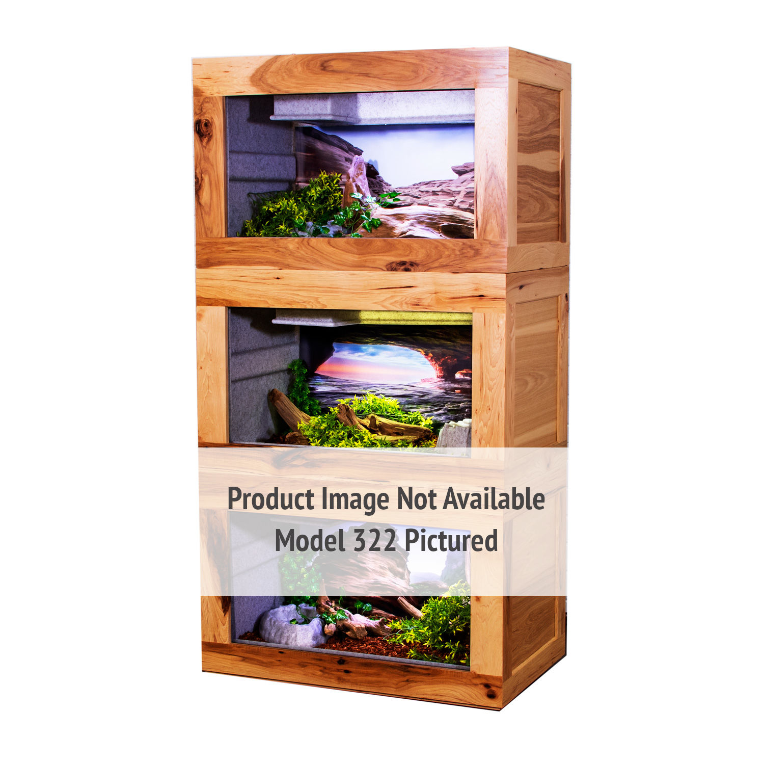 Model 322 Wood Cage Rack - Hickory Clear Coat