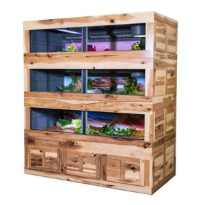 Model 632 Wood Rack - 3 Units with Stand - Hickory Clear Coat