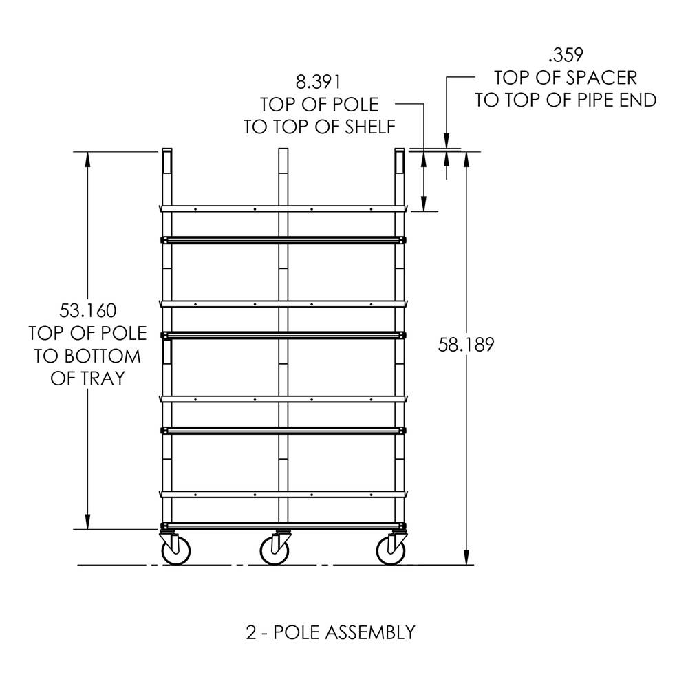 Vision Slotted Stainless Steel Reptile Versa-Rack - High Profile Lighting - 4 Levels Height Dimensions
