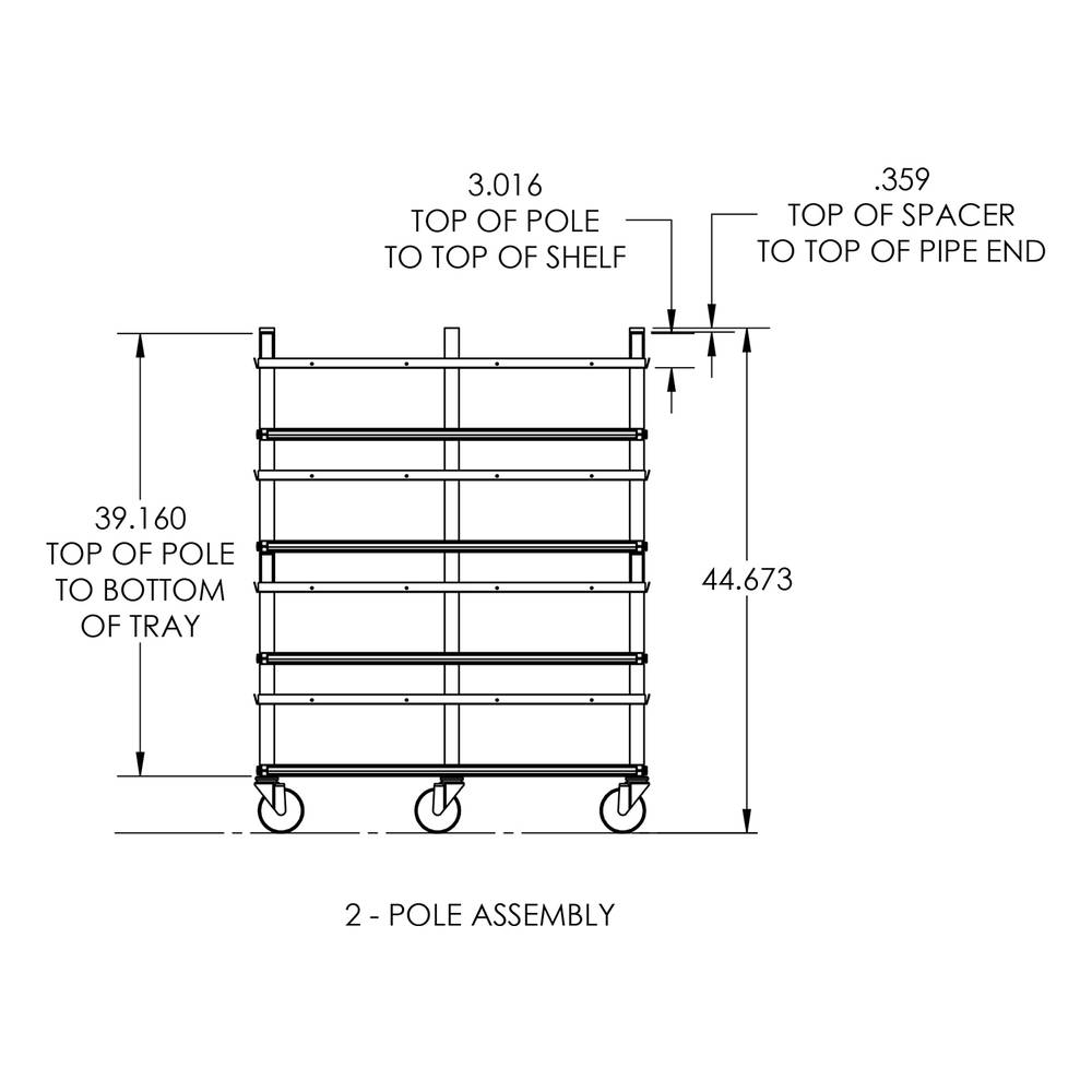 Vision Slotted Stainless Steel Reptile Versa-Rack - Low Profile Lighting - 4 Levels Height Dimensions