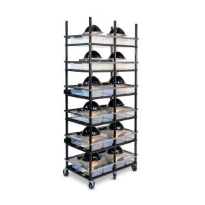 Vision Slotted Stainless Steel Reptile Versa-Rack - Low Profile Lighting - 6 Levels with V18 Tubs