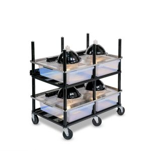 Vision Slotted Stainless Steel Reptile Versa-Rack - High Profile Lighting - 2 Levels