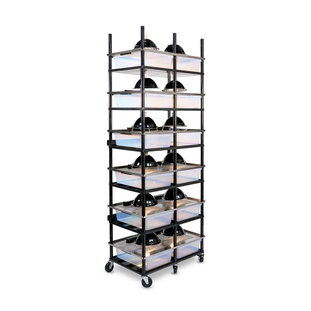 Vision Slotted Stainless Steel Reptile Versa-Rack - High Profile Lighting - 6 Levels