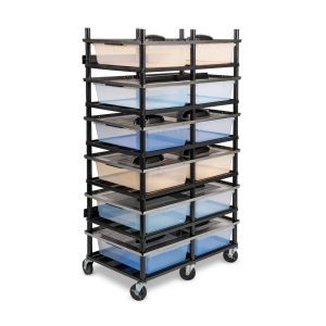 Vision Slotted Stainless Steel Reptile Versa-Rack - Low Profile Lighting - 6 Levels with V35 Tubs