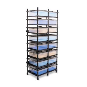 Vision Slotted Stainless Steel Reptile Versa-Rack - Low Profile Lighting - 8 Levels with V35 and V70 Tubs