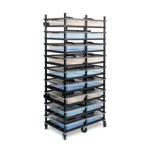 Vision Slotted Stainless Steel Reptile Versa-Rack - Low Profile Lighting - 8 Levels with V35S Tubs