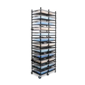 Vision Slotted Stainless Steel Reptile Versa-Rack - Low Profile Lighting - 12 Levels with V35S Tubs