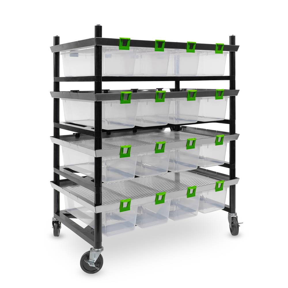 Vision Rodent Versa Rack Double Wide V-20 2 Sections Angle View