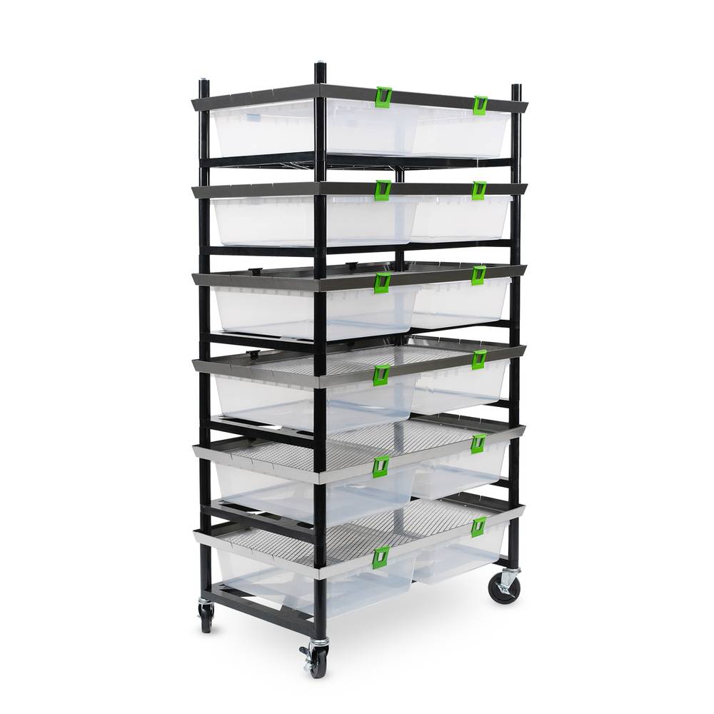 Vision Rodent Versa Rack Double Wide V-35 3 Sections Angle View