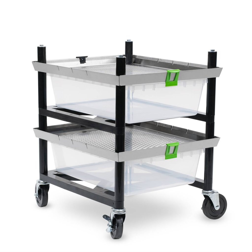 Angle view of a 1x single wide V-35 1 Section Rodent Versa-Rack