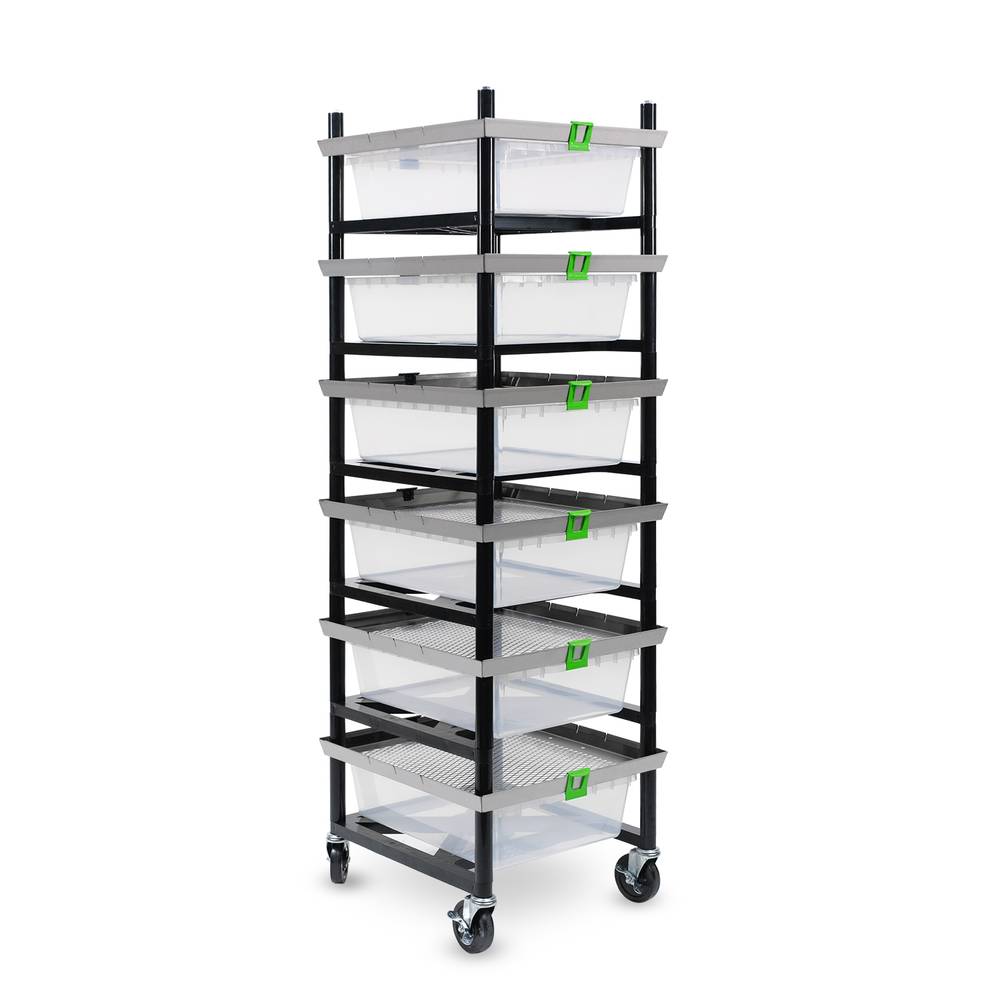 Vision Rodent Versa Rack Single Wide V-35 3 Sections Angle View
