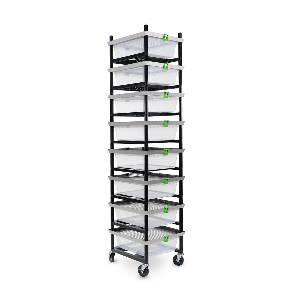 Vision Rodent Versa Rack Single Wide V-35 4 Sections Angle View