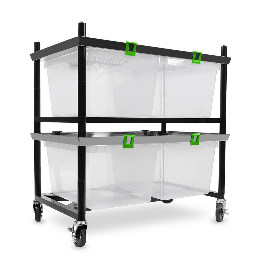 Vision Rodent Versa Rack Double Wide V-35-2X 2 Sections Angle View