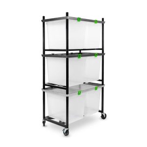 Vision Rodent Versa Rack Double Wide V-35-3X 3 Sections Angle View
