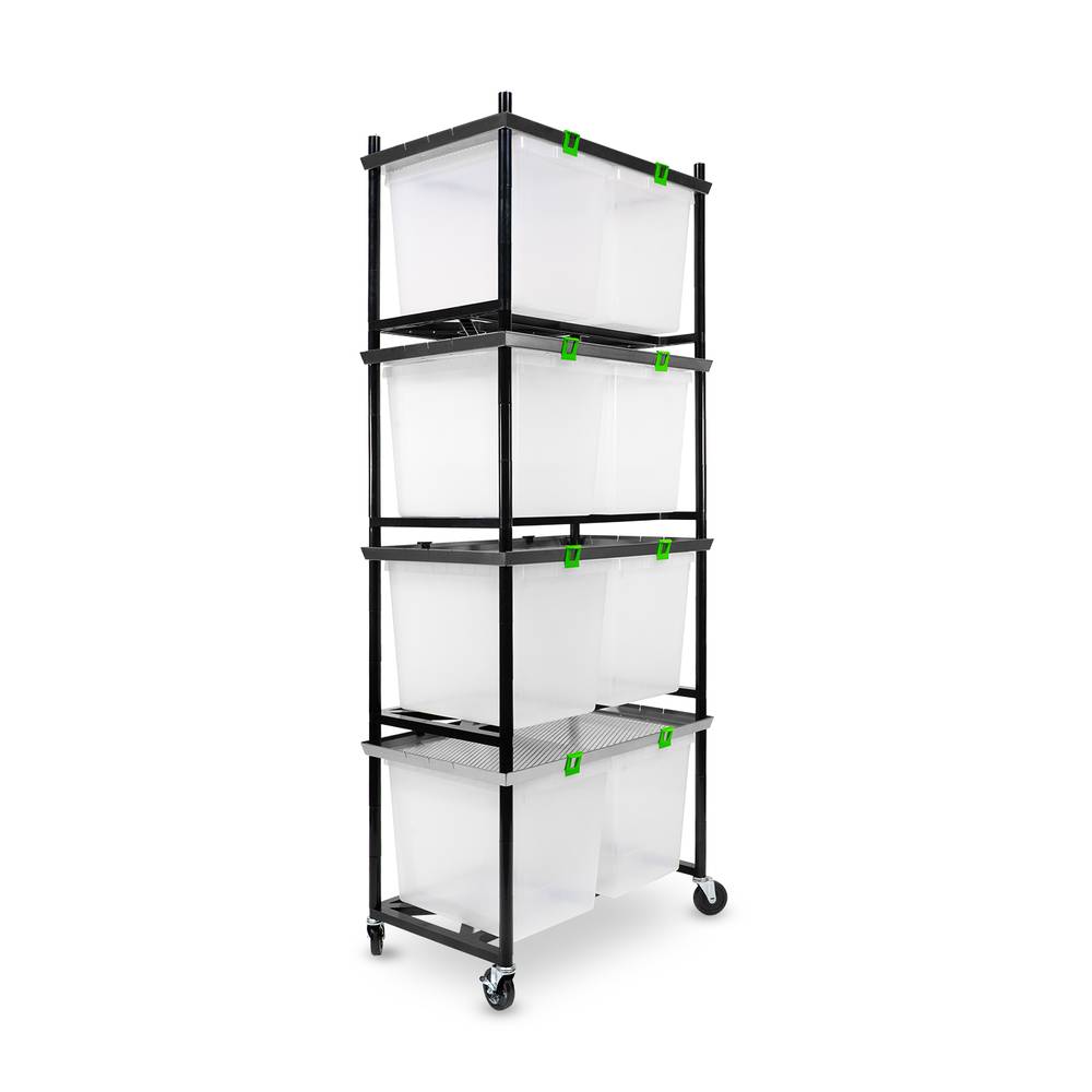 Vision Rodent Versa Rack Double Wide V-35-3X 4 Sections Angle View