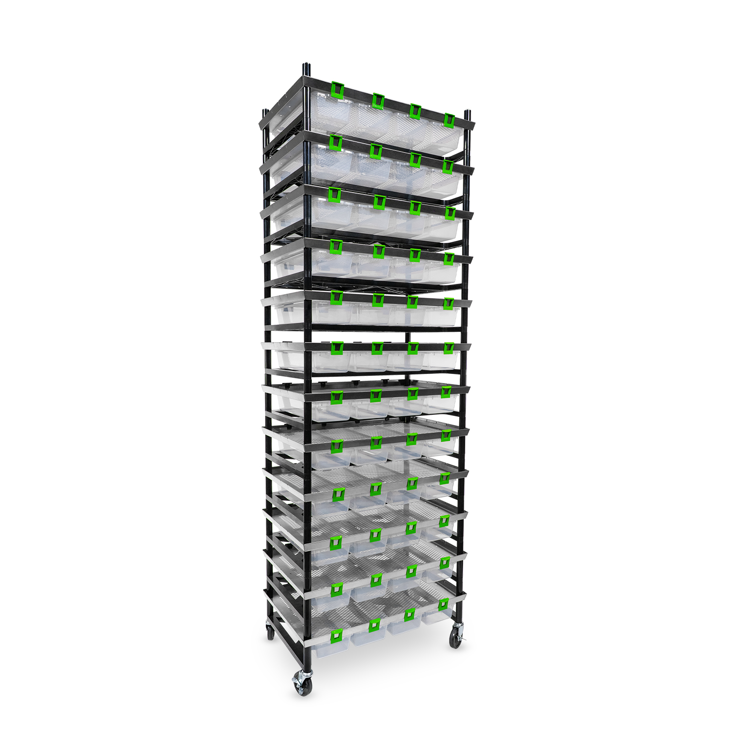 Vision Rodent Versa Rack Double Wide V-20-S 4 Sections Angle View