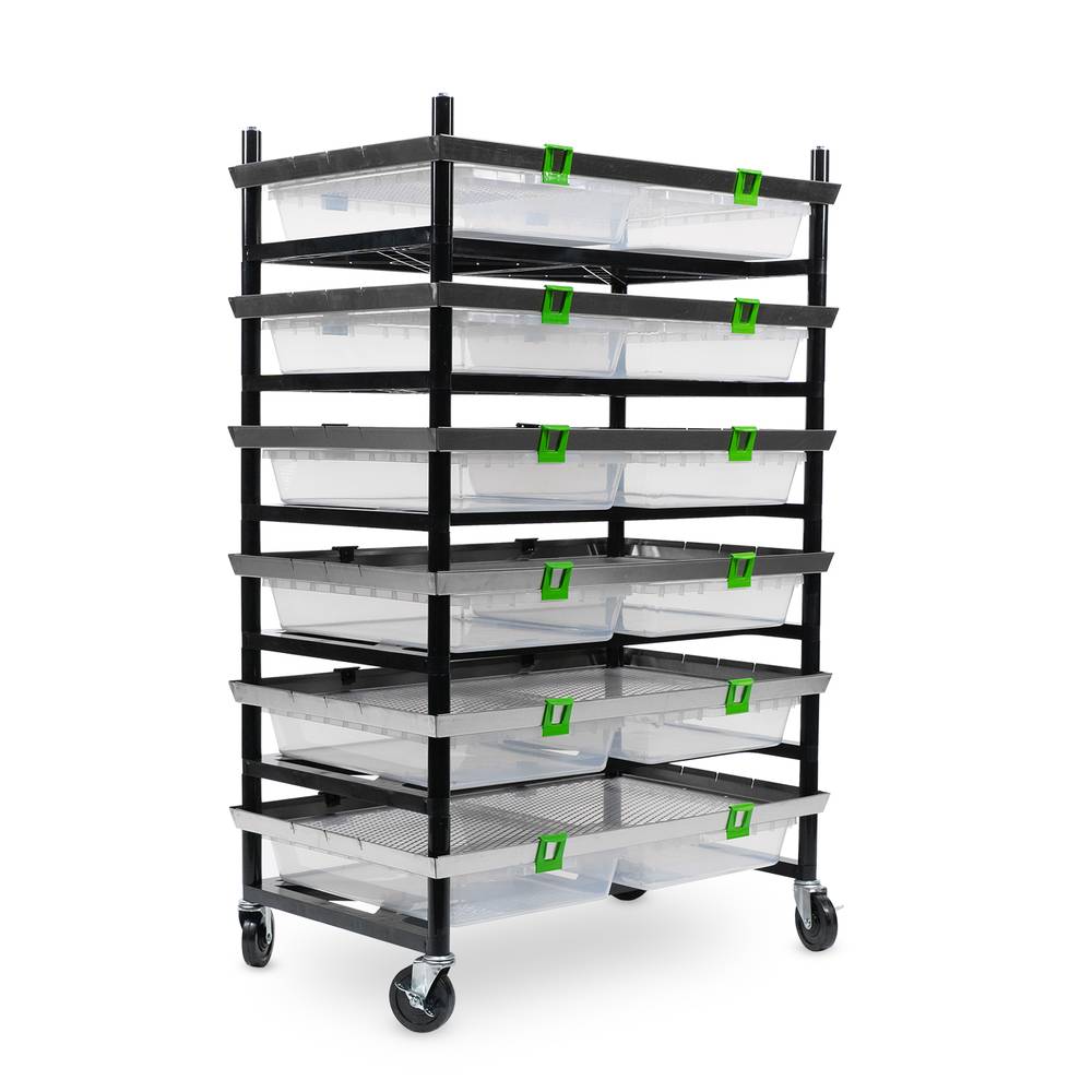 Vision Rodent Versa Rack Double Wide V-35-S 2 Sections Angle View