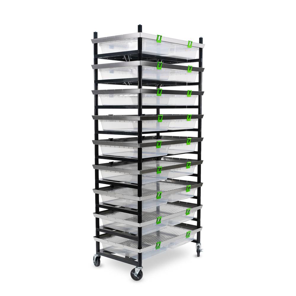 Vision Rodent Versa Rack Double Wide V-35-S 3 Sections Angle View
