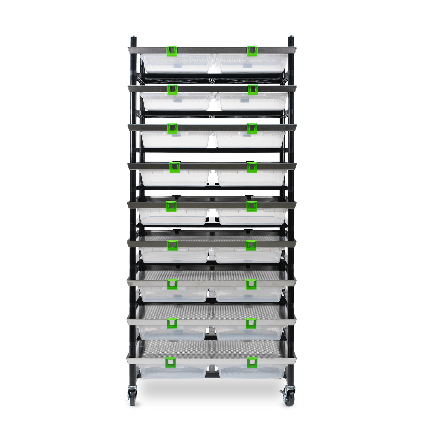 Vision Rodent Versa Rack Double Wide V-35-S 3 Sections Front View