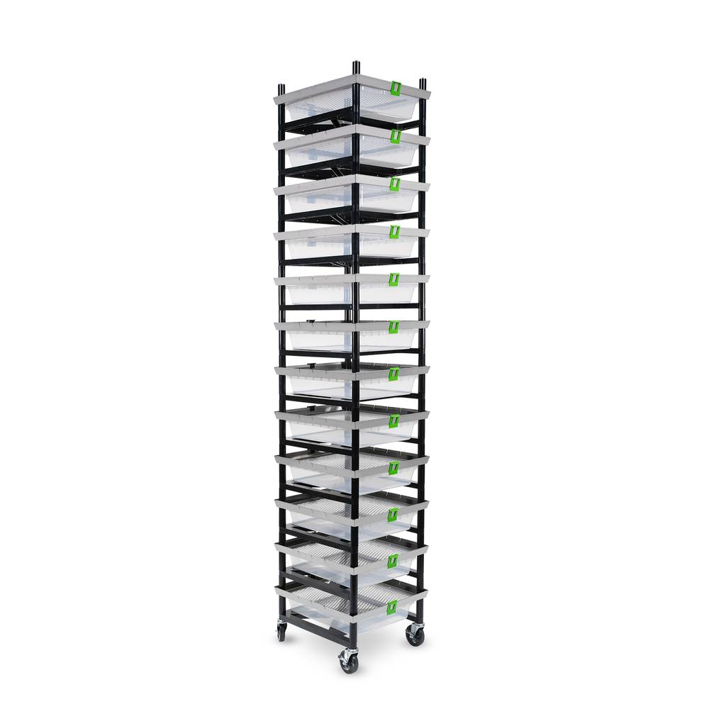 Vision Rodent Versa Rack Single Wide V-35-S 4 Sections Angle View
