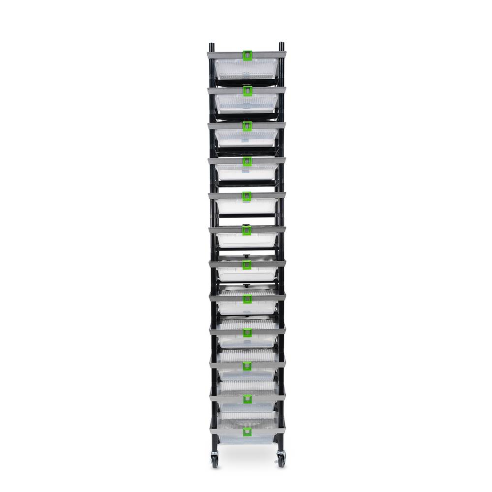 Vision Rodent Versa Rack Single Wide V-35-S 4 Sections Front View