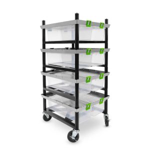 Vision Rodent Versa Rack Single Wide V-20 2 Sections Angle View