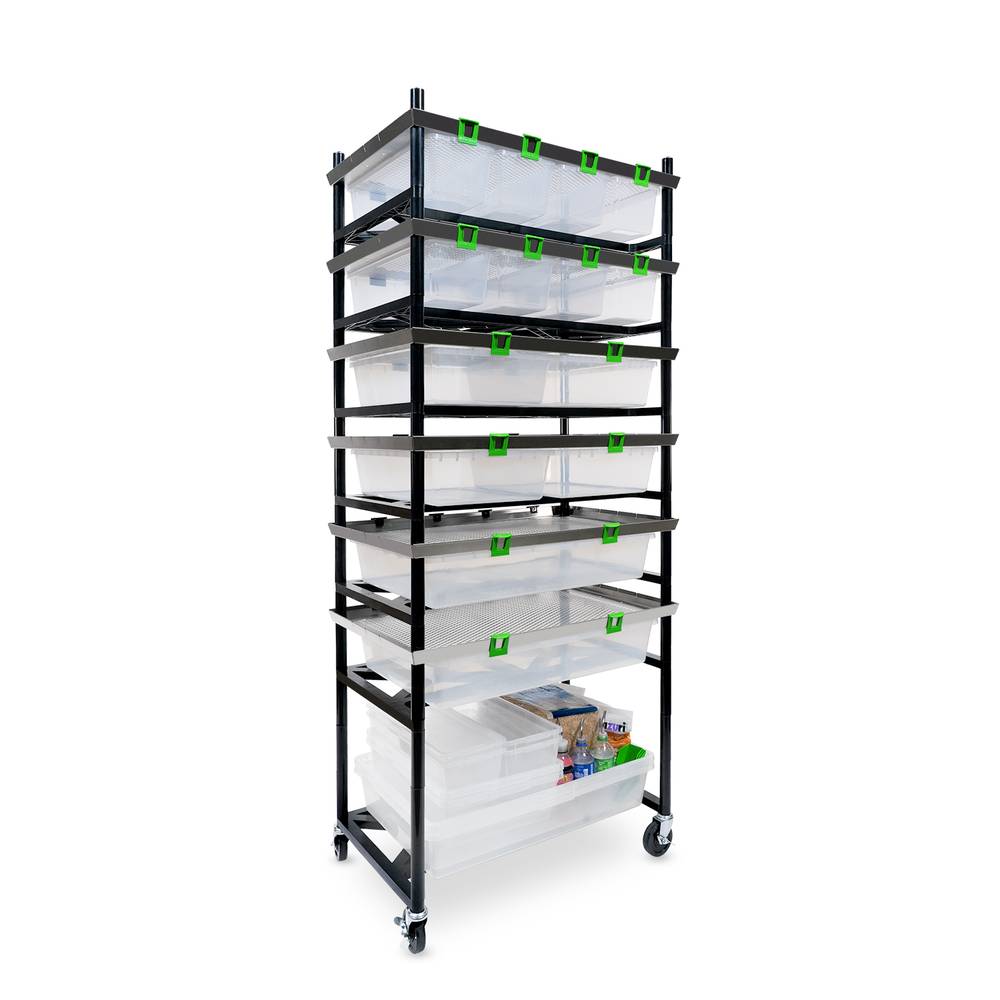 Vision Rodent Versa Rack Double Wide 3 Sections with Optional Supply Shelf