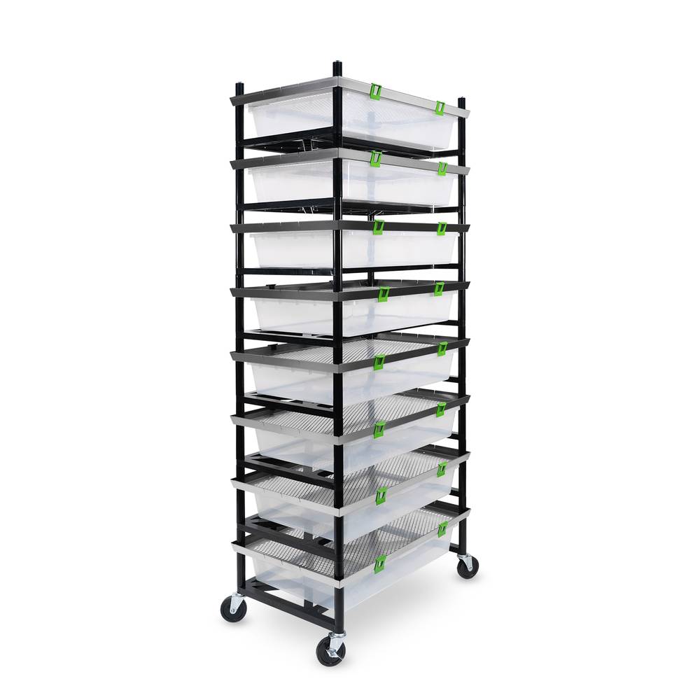 Vision Rodent Versa Rack Double Wide V-75 4 Sections Angle View