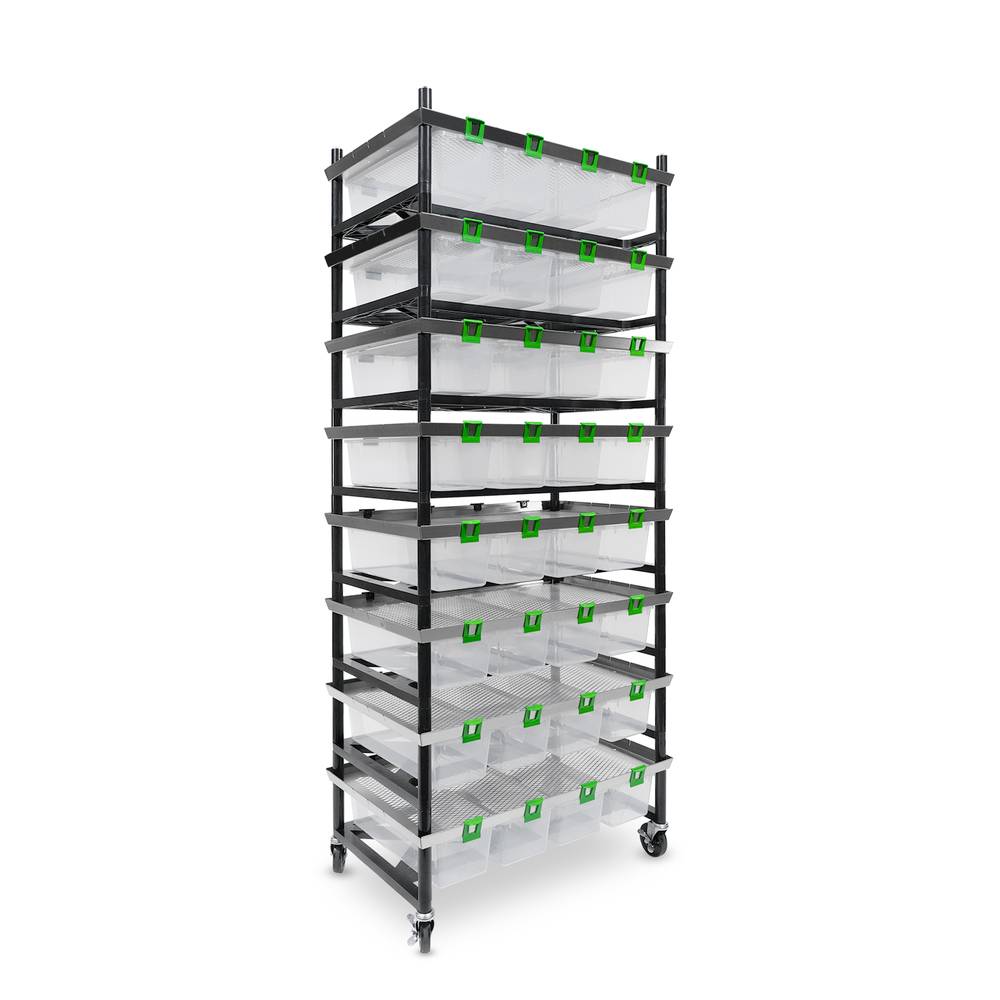 Vision Rodent Versa Rack Double Wide V-20 4 Sections Angle View