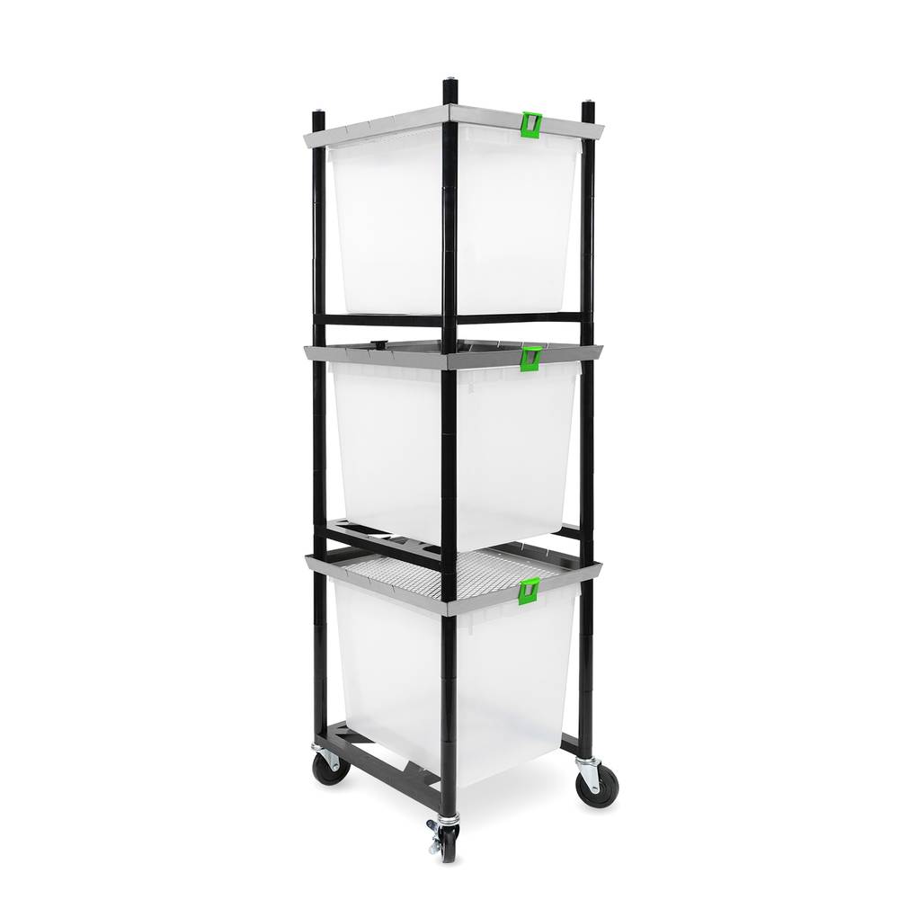 Vision Rodent Versa Rack Single Wide V-35-3X 2 Sections Angle View