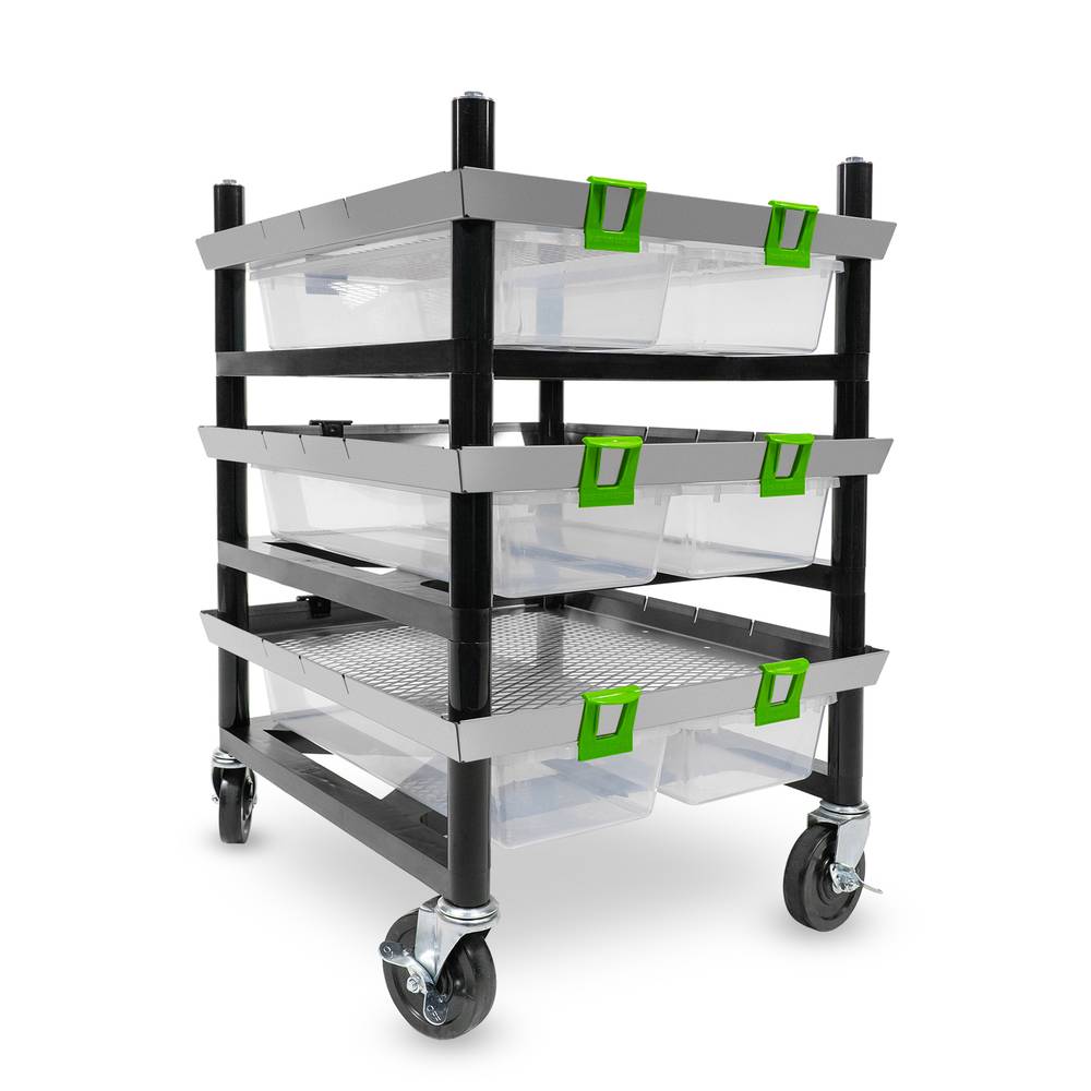 Vision Shallow Single Wide 1 Section V 20 Rodent Versa Rack Angle